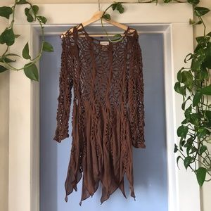 Crochet Brown Dress Festival